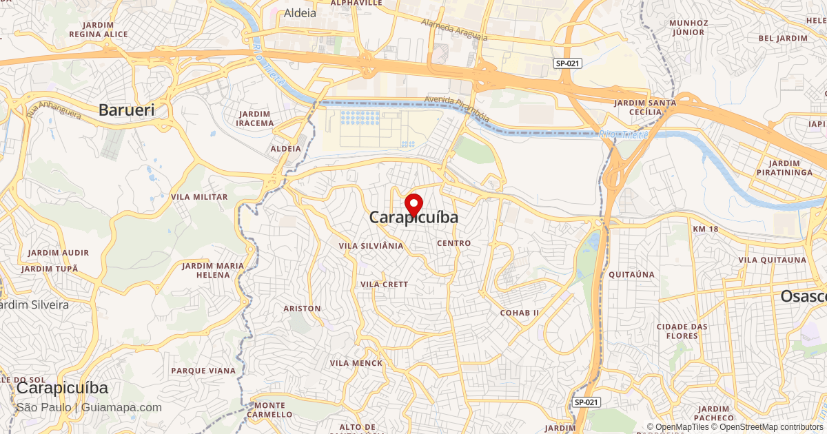 Mapa de Carapicuíba São Paulo Guiamapa