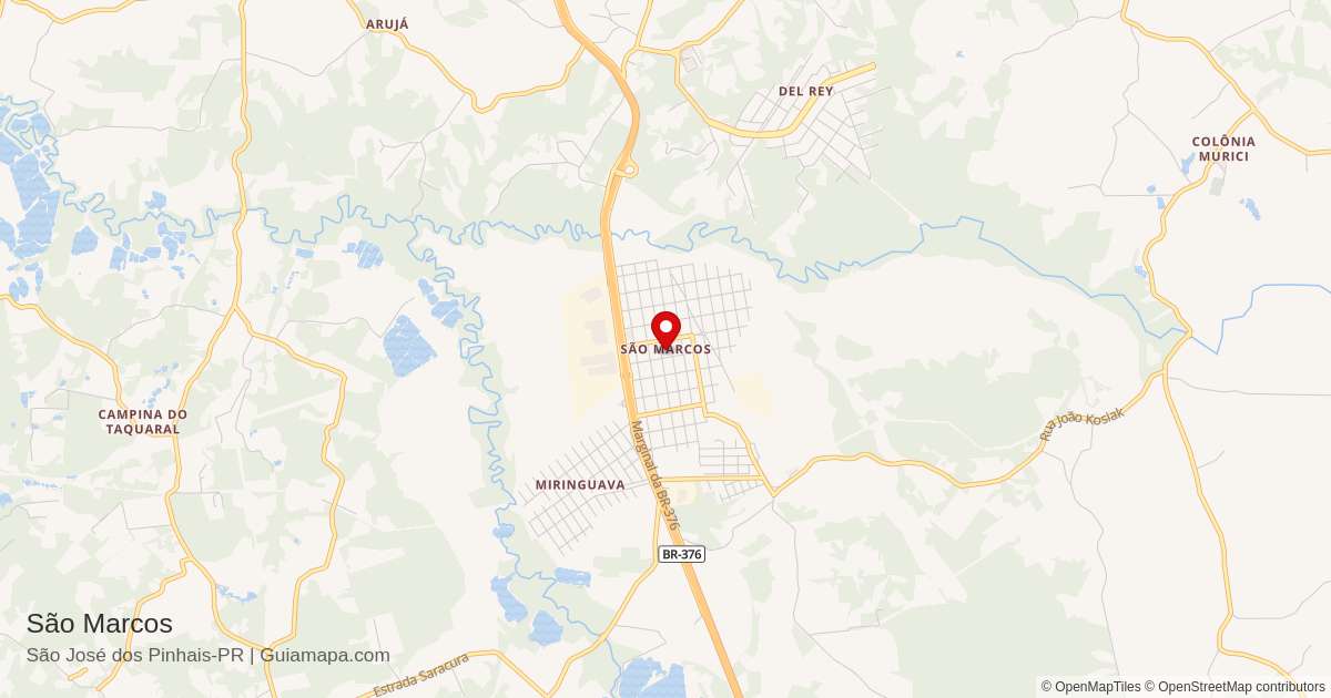 Bairro São Marcos - São José dos Pinhais - PR