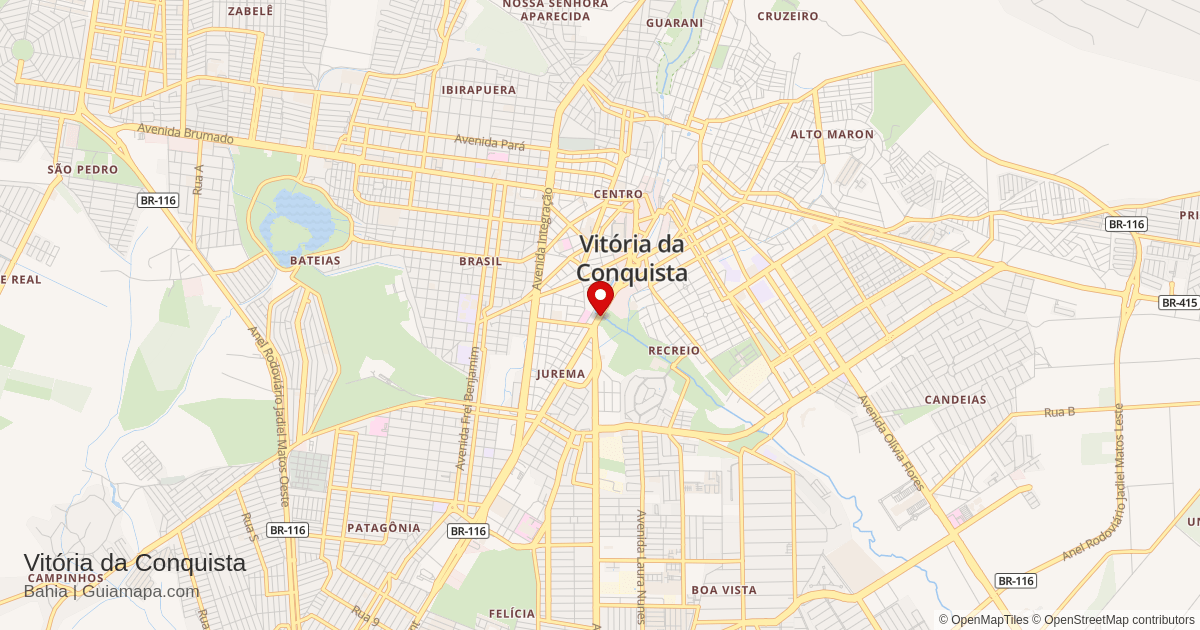 Mapa De Vitória Da Conquista Bahia 