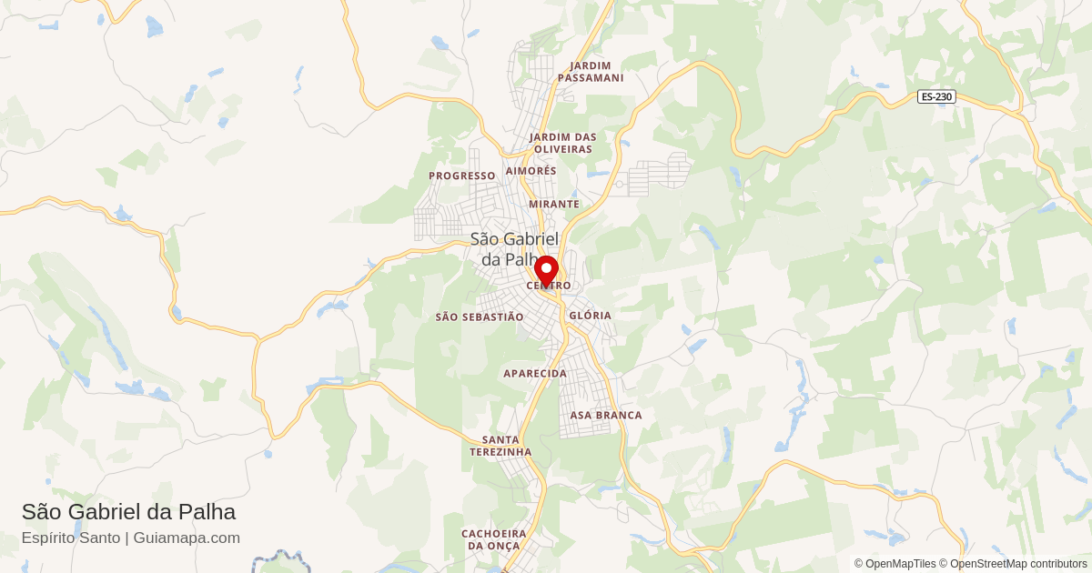 Mapa de São Gabriel da Palha - Espírito Santo - Guiamapa.com