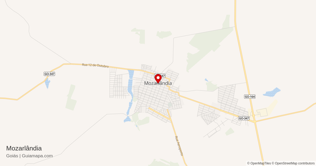 Mapa de Mozarlândia - Goiás - Guiamapa.com