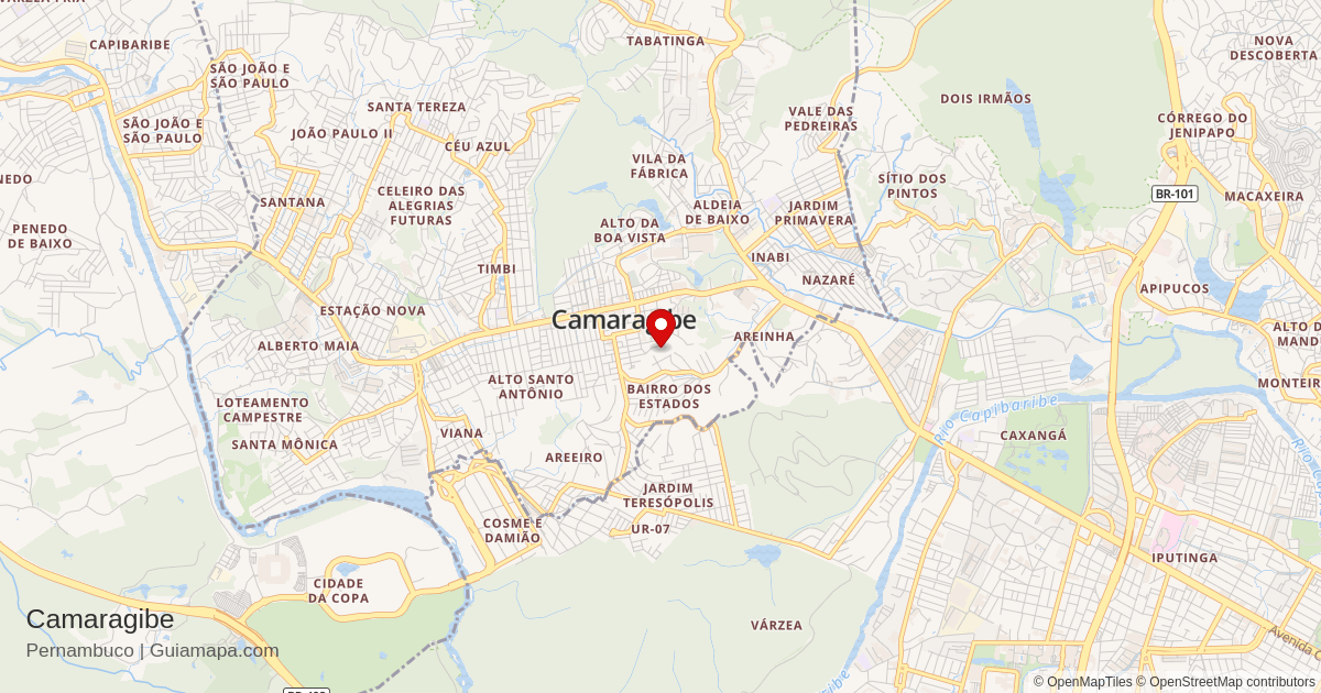 Mapa de Camaragibe - Pernambuco - Guiamapa.com