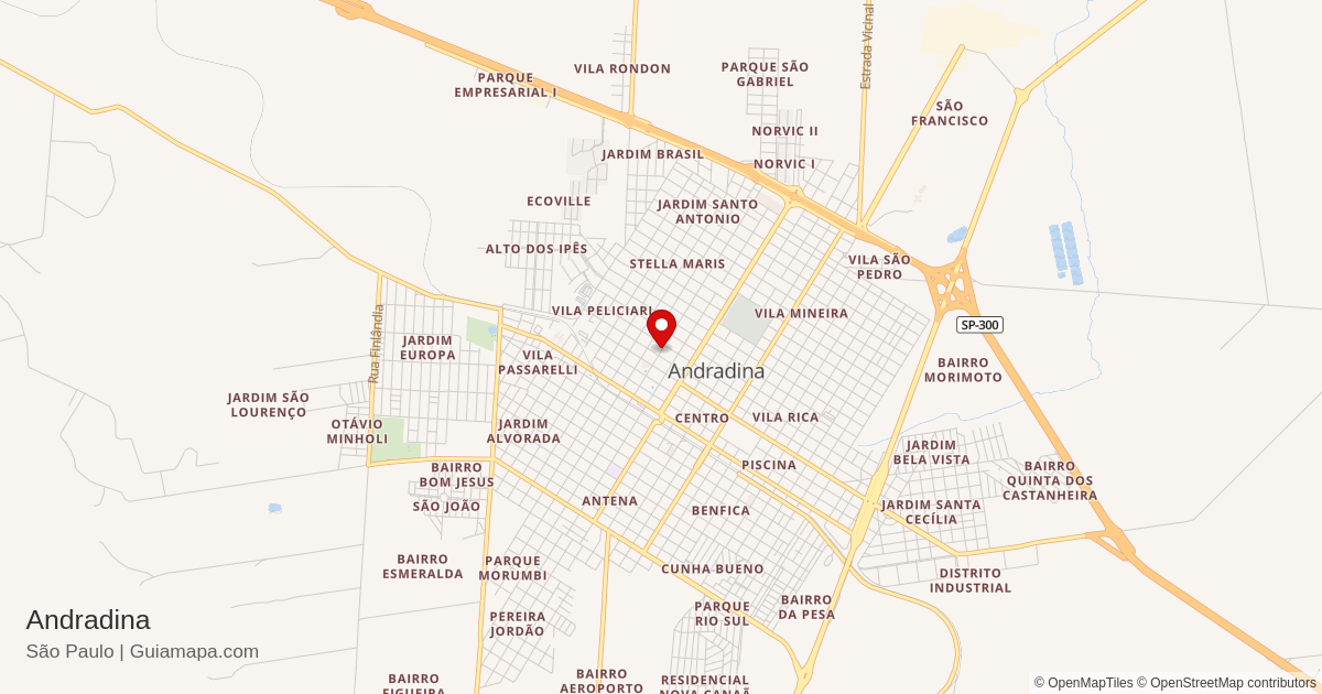 Mapa de Andradina - São Paulo - Guiamapa.com