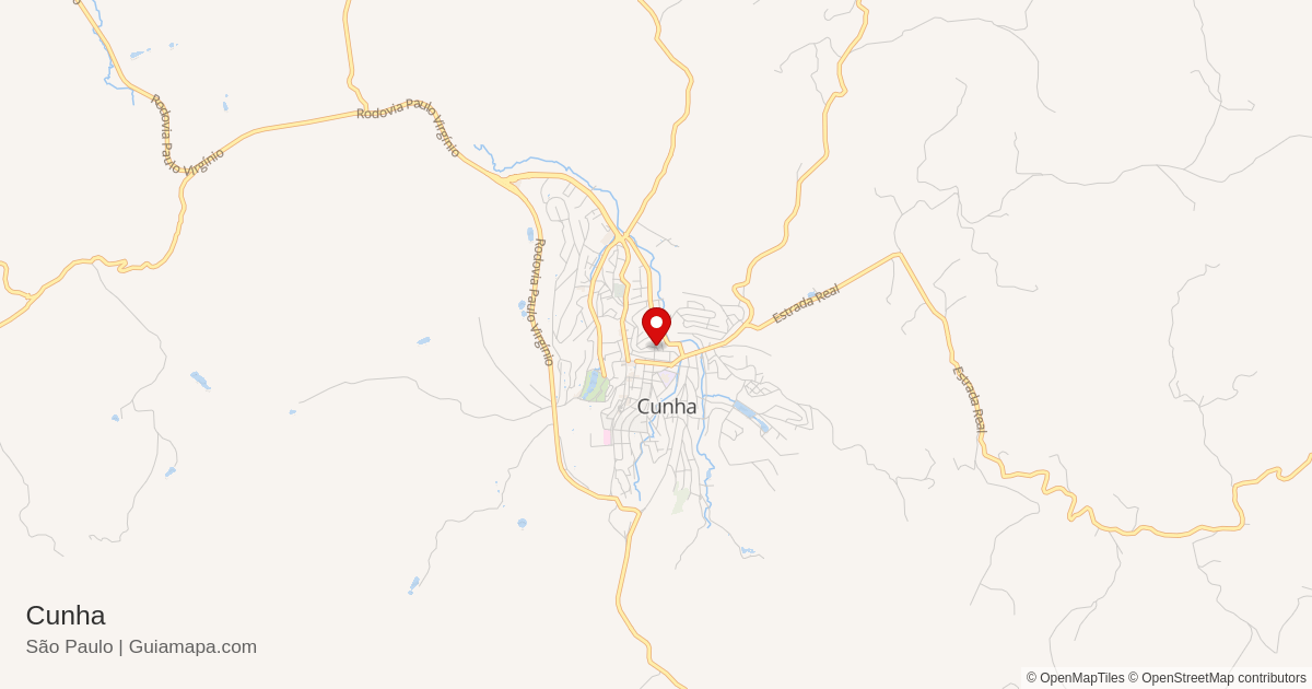Mapa de Cunha - São Paulo - Guiamapa.com